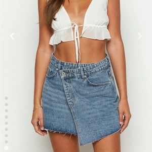 Beginning Boutique denim wrap skirt
